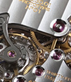 prototype Laurent Ferrier Galet Traveller LCF 007-AC unique stainless steel automatic Cal. LF 230.01 authentic pre-owned rare luxury dress watch from 2013 movement natural escapement