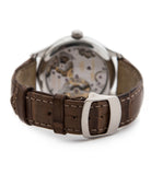 prototype Laurent Ferrier Galet Traveller LCF 007-AC unique stainless steel automatic Cal. LF 230.01 authentic pre-owned rare luxury dress watch from 2013 with white gold deployment buckle and movement