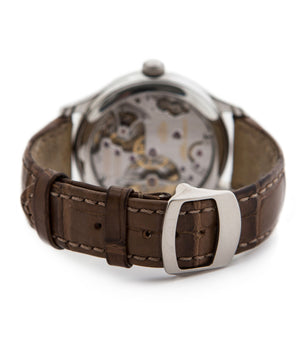 prototype Laurent Ferrier Galet Traveller LCF 007-AC unique stainless steel automatic Cal. LF 230.01 authentic pre-owned rare luxury dress watch from 2013 with white gold deployment buckle and movement