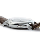 prototype Laurent Ferrier Galet Traveller LCF 007-AC unique stainless steel automatic Cal. LF 230.01 authentic pre-owned rare luxury dress watch from 2013 with solid silver dial and applied 18K white gold indexes notched pushers to change local time