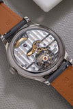 Sapphire caseback | Laurent Ferrier Galet Classic Tourbillon | White Gold | A Collected Man | Available Worldwide