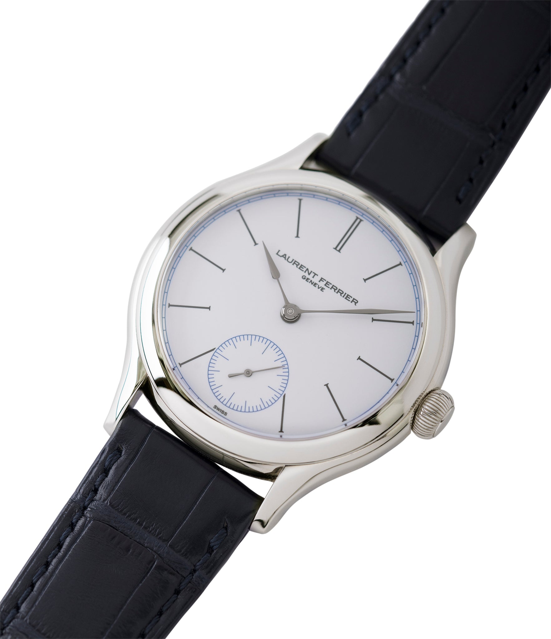 buy preowned Laurent Ferrier Galet Micro-Rotor FBN 230.02 Enamel dial steel watch for sale online at A Collected Man London UK approved seller of independent watchmaker Laurent Ferrier