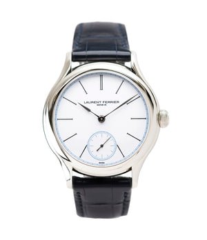 buy Laurent Ferrier Galet Micro-Rotor FBN 230.02 Enamel dial steel watch for sale online at A Collected Man London UK approved seller of independent watchmaker Laurent Ferrier
