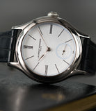 selling platinum Laurent Ferrier Galet Micro-rotor LCF006 white enamel dial limited edition watch for sale online at A Collected Man London specialist independent watchmakers