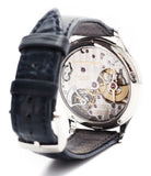 hand-made independent watchmaker Laurent Ferrier Galet Micro-rotor LCF006 platinum enamel dial limited edition watch for sale online at A Collected Man London specialist independent watchmakers
