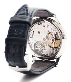hand-made independent watchmaker Laurent Ferrier Galet Micro-rotor LCF006 platinum enamel dial limited edition watch for sale online at A Collected Man London specialist independent watchmakers
