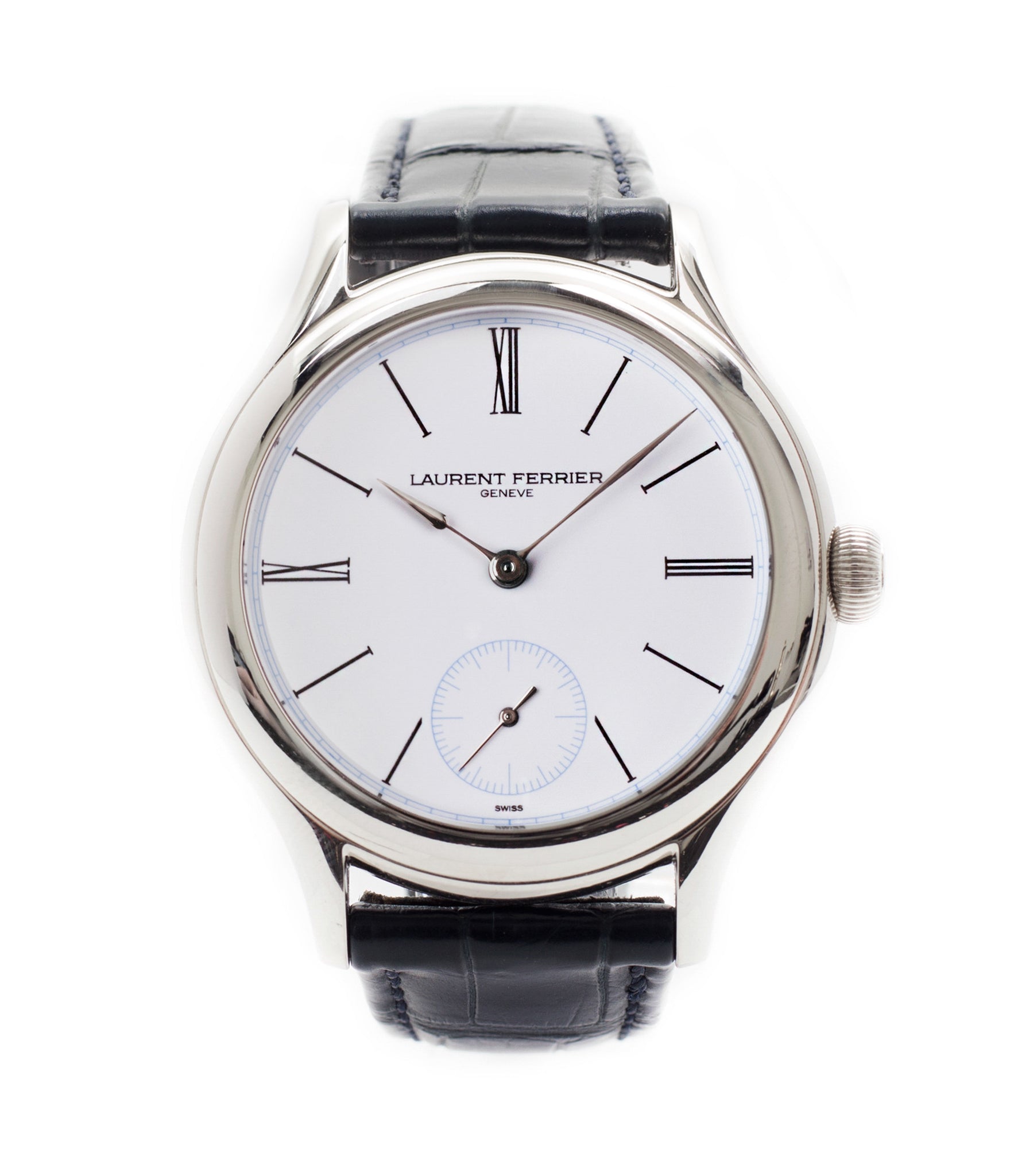 buy Laurent Ferrier Galet Micro-rotor LCF006 platinum enamel dial limited edition watch for sale online at A Collected Man London specialist independent watchmakers