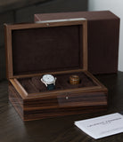 Laurent Ferrier Galet Micro-rotor LCF006 platinum enamel dial limited edition watch box and papers for sale online at A Collected Man London specialist independent watchmakers