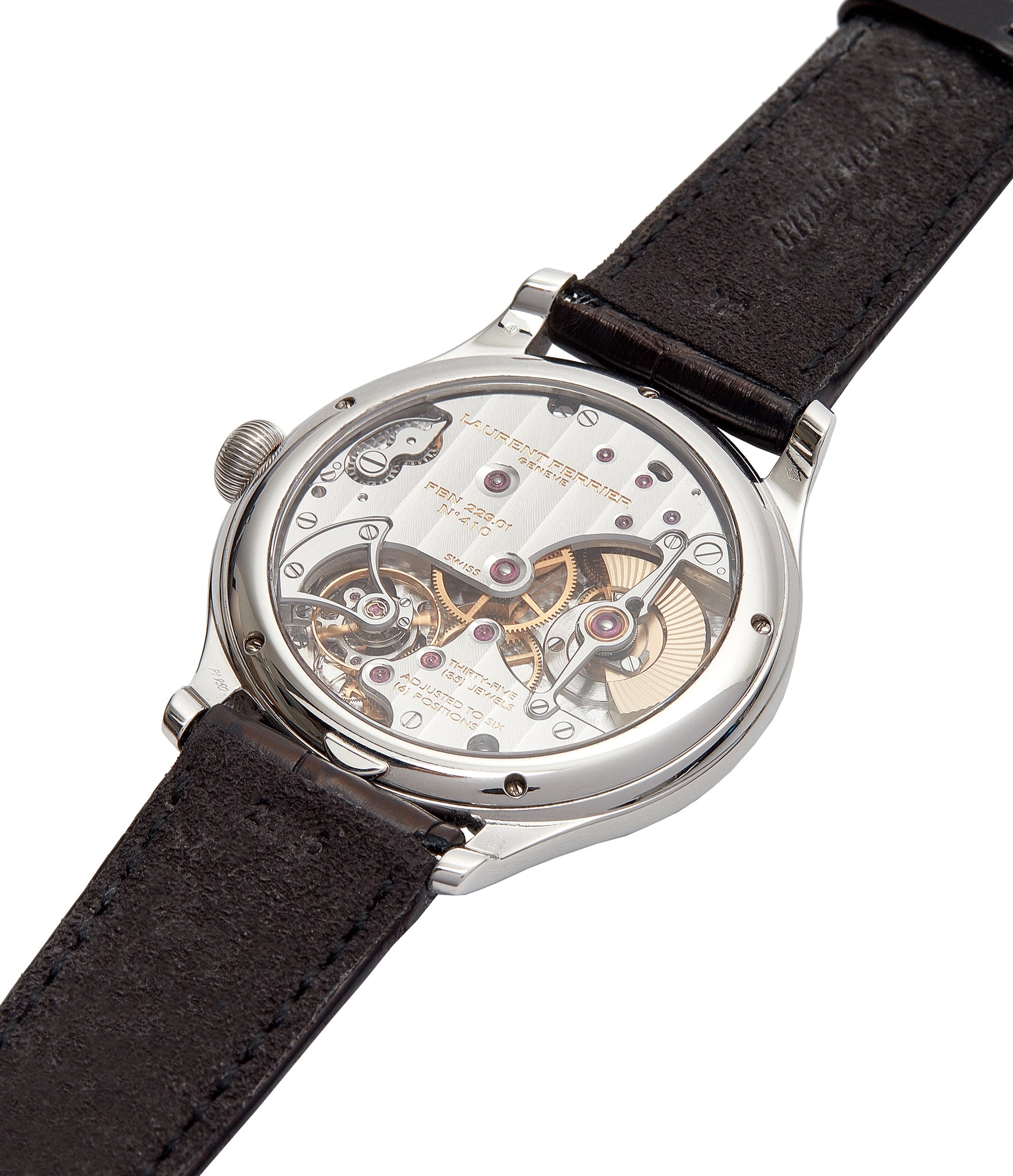 platinum Laurent Ferrier Galet Micro-rotor 40 mm time-only dress watch from independent watchmaker for sale online at A Collected Man London UK specialist of rare watches