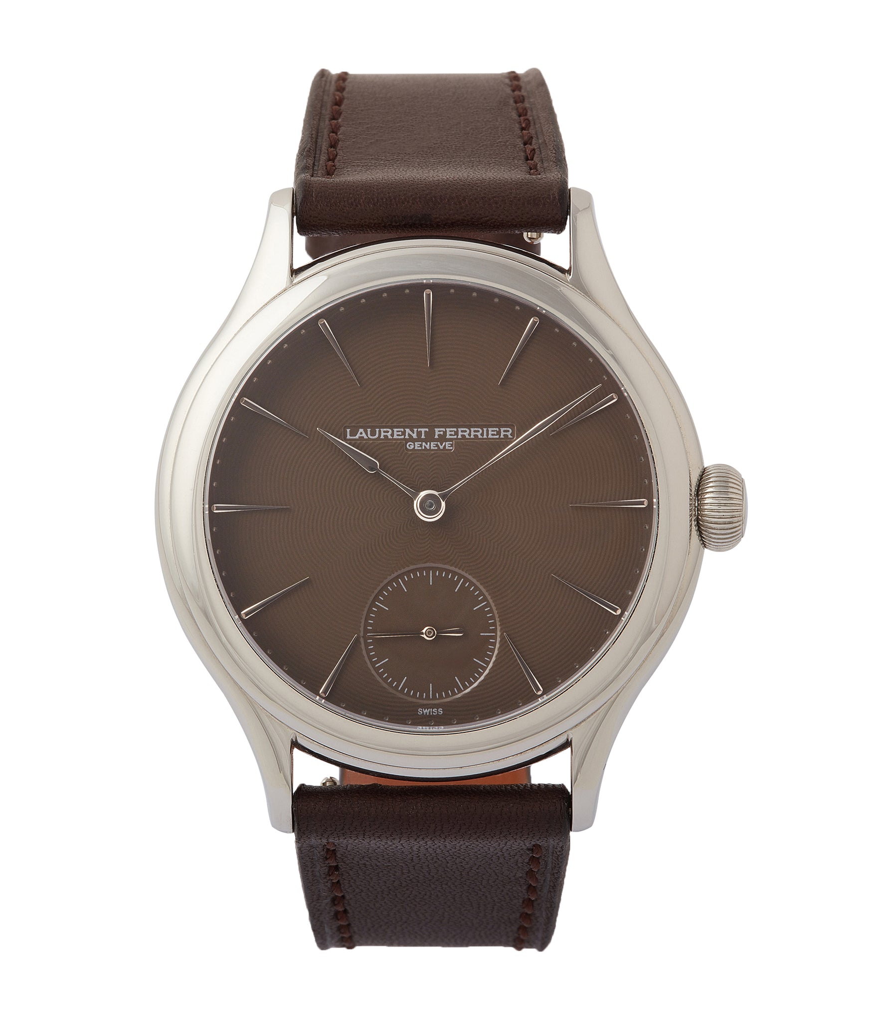buy Prototype Laurent Ferrier Galet Micro-rotor LF 229.01 "Only Watch 2011" steel watch brown dial for sale online at A Collected Man London UK approved seller of independent watchmakers