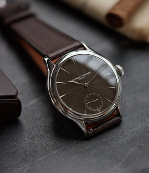 buy short watch strap dark brown smooth calfskin leather Prague 18mm for sale A Collected Man London British specialist leather watch straps