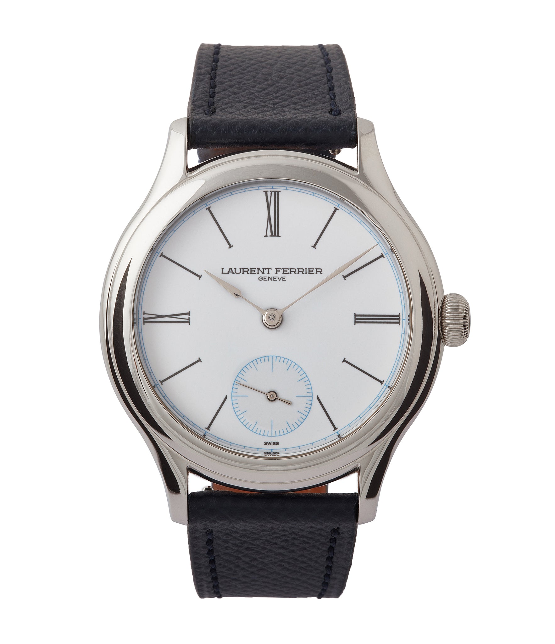 buy Laurent Ferrier Galet Micro-rotor platinum white enamel dial limited edition dress watch sale A Collected Man London UK specialist of independent watchmakers