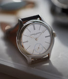 white enamel dial Laurent Ferrier Galet Micro-rotor platinum limited edition dress watch sale A Collected Man London UK specialist of independent watchmakers