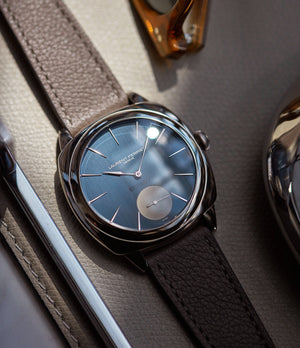 for sale Laurent Ferrier Micro Rotor LF 229.01 Galet Square William&Son blue dial white gold watch online at A Collected Man London approved seller of preowned independent watchmakers