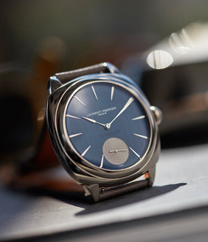 selling Laurent Ferrier Micro Rotor LF 229.01 Galet Square William&Son blue dial white gold watch online at A Collected Man London approved seller of preowned independent watchmakers