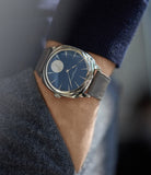 selling preowned Laurent Ferrier Micro Rotor LF 229.01 Galet Square William&Son blue dial white gold watch online at A Collected Man London approved seller of preowned independent watchmakers