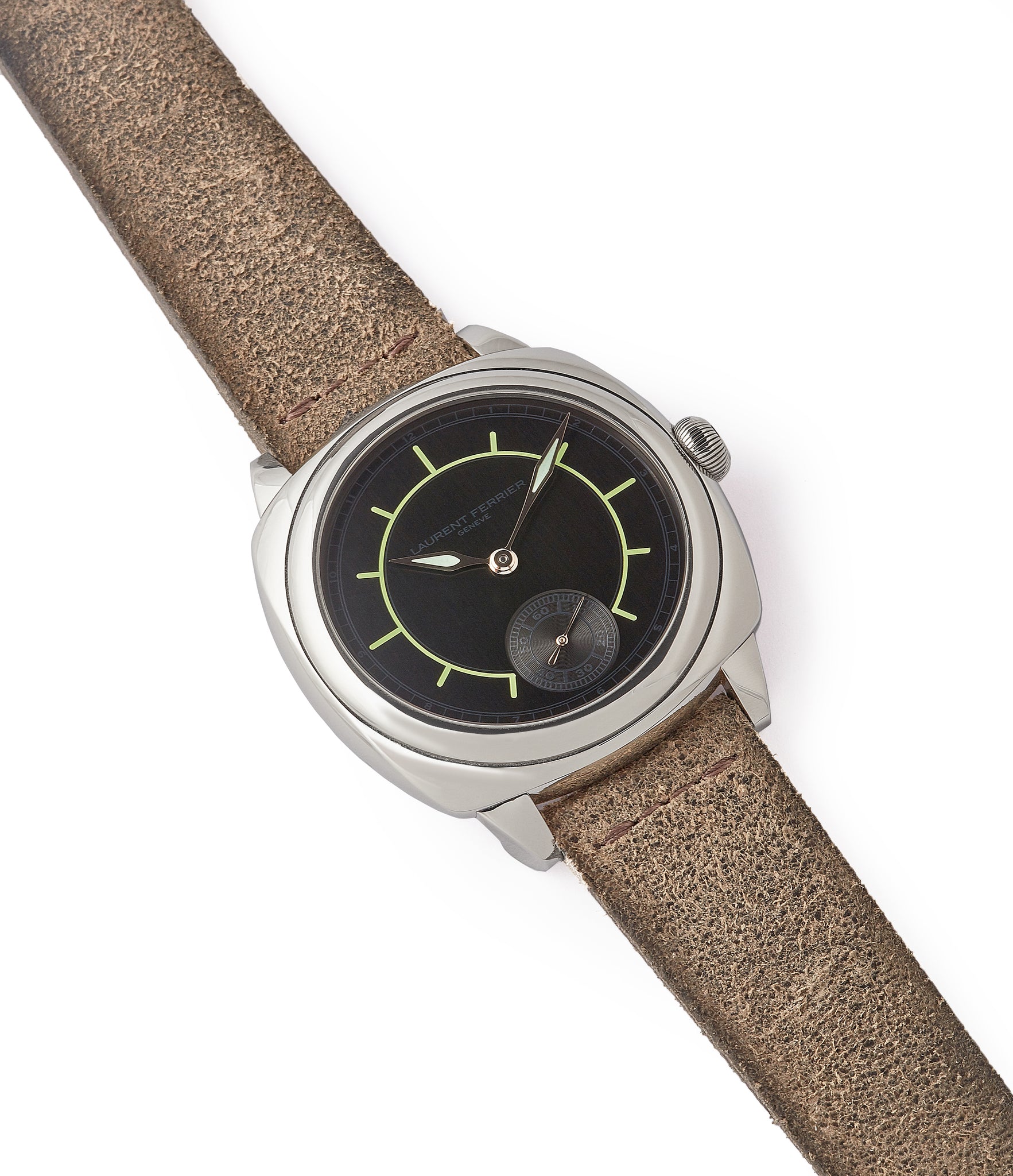 selling Laurent Ferrier Galet Square Boreal Micro-rotor steel sector dial watch by independent watchmaker for sale online at A Collected Man London UK specialist of rare watches