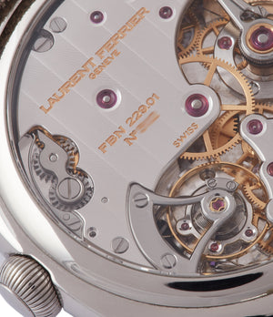 Swiss hand-made movement micro-rotor Laurent Ferrier Galet Square Boreal luxury pre-owned watch by independent watchmaker for sale online at A Collected Man London UK specialist of rare watches