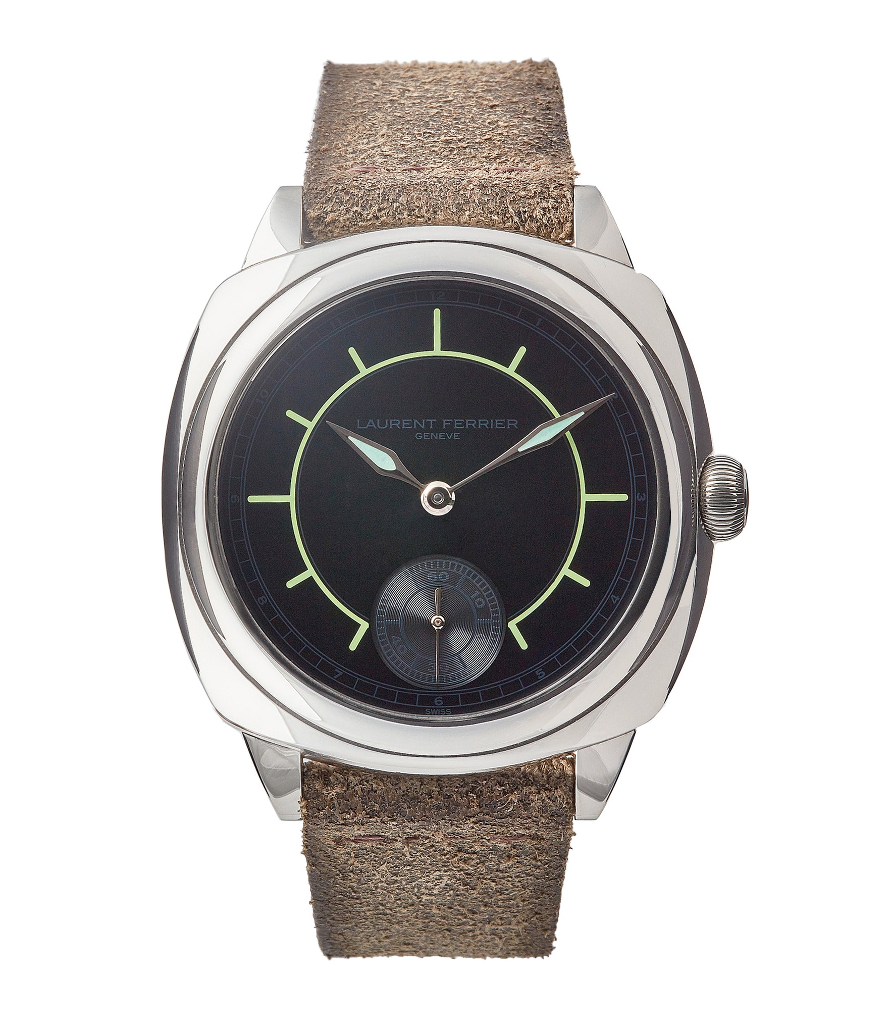 buy Laurent Ferrier Galet Square Boreal Micro-rotor steel sector dial watch by independent watchmaker for sale online at A Collected Man London UK specialist of rare watches