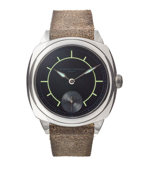 buy Laurent Ferrier Galet Square Boreal Micro-rotor steel sector dial watch by independent watchmaker for sale online at A Collected Man London UK specialist of rare watches