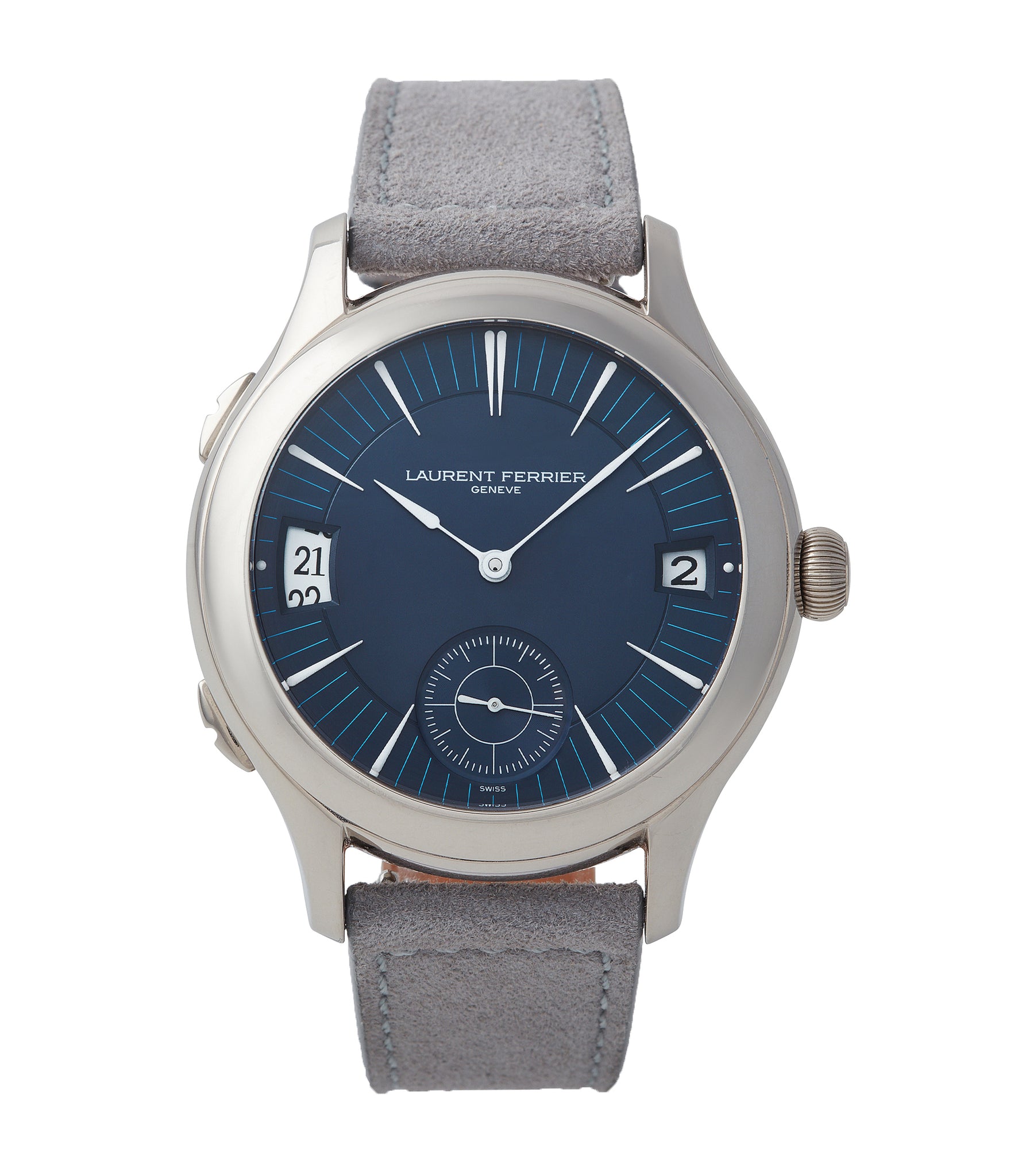 buy Laurent Ferrier Galet Traveller Micro-rotor blue dial pre-owned watch for sale online A Collected Man London UK specialist independent watchmakers