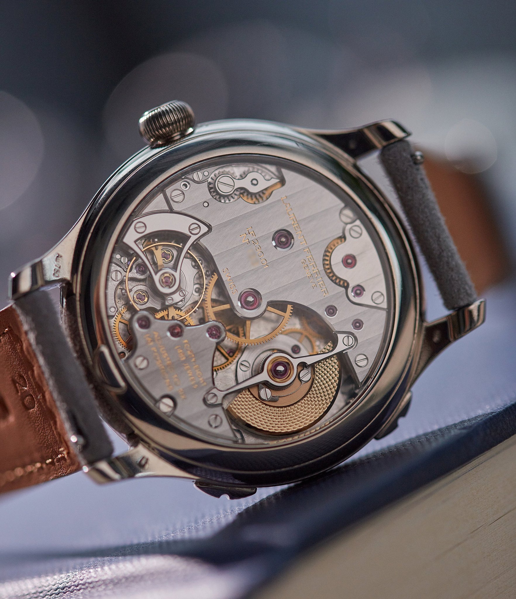automatic Micro-Rotor Laurent Ferrier Galet Traveller blue dial pre-owned watch for sale online A Collected Man London UK specialist independent watchmakers