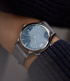 sell on consignment Laurent Ferrier Galet Traveller Micro-rotor blue dial pre-owned watch for sale online A Collected Man London UK specialist independent watchmakers