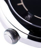 calendar watch Laurent Ferrier Galet Traveller Boreal steel dual-timezone black dial dress watch for sale online at A Collected Man London approved seller of pre-owned Laurent Ferrier independent watchmakers