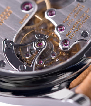 micro rotor Laurent Ferrier Galet Traveller Boreal steel dual-timezone black dial dress watch for sale online at A Collected Man London approved seller of pre-owned Laurent Ferrier independent watchmakers