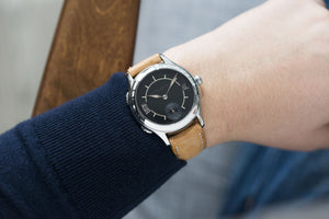 Laurent Ferrier Galet Traveller Boreal steel dual-timezone black dial dress watch for sale online at A Collected Man London approved seller of pre-owned Laurent Ferrier independent watchmakers