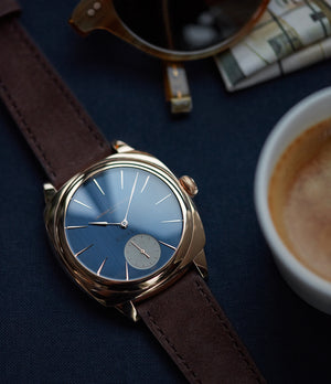 Order Amsterdam Molequin watch strap R. W. Smith dark brown nubuck leather quick-release springbars buckle handcrafted European-made for sale online at A Collected Man London
