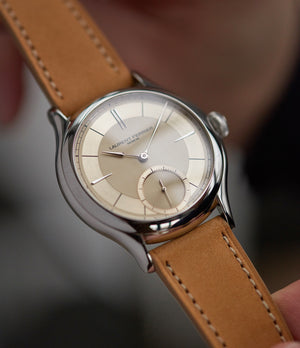 pre-owned Laurent Ferrier Galet Micro-rotor special commission steel champagne dial dress luxury watch for sale online at A Collected Man London UK specialist of rare watches