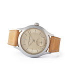 side-shot shop Laurent Ferrier Galet Micro-rotor special commission steel champagne dial dress luxury watch for sale online at A Collected Man London UK specialist of rare watches