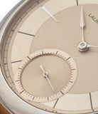 two-tone champagne dial Laurent Ferrier Galet Micro-rotor special commission steel dress luxury watch for sale online at A Collected Man London UK specialist of rare watches