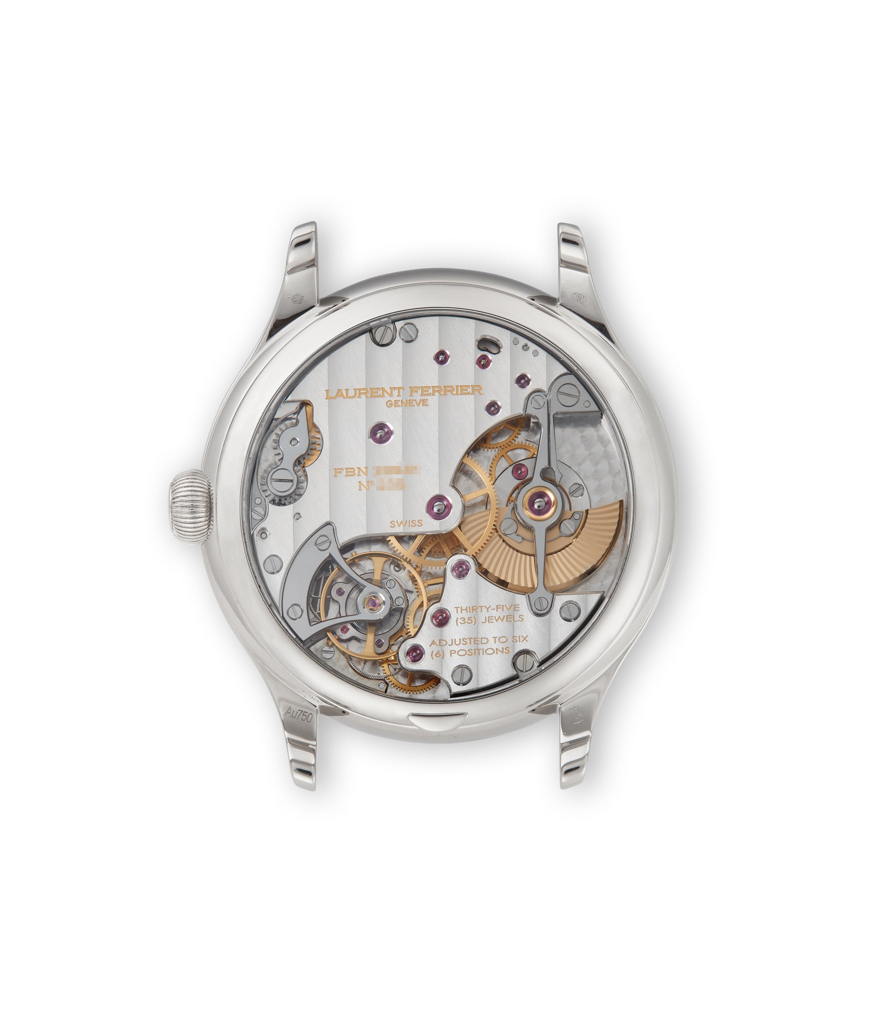 Caseback | Laurent_Ferrier LCF004.G1.OBN.1 | Micro Rotor | White Gold | A Collected Man | Available Worldwide
