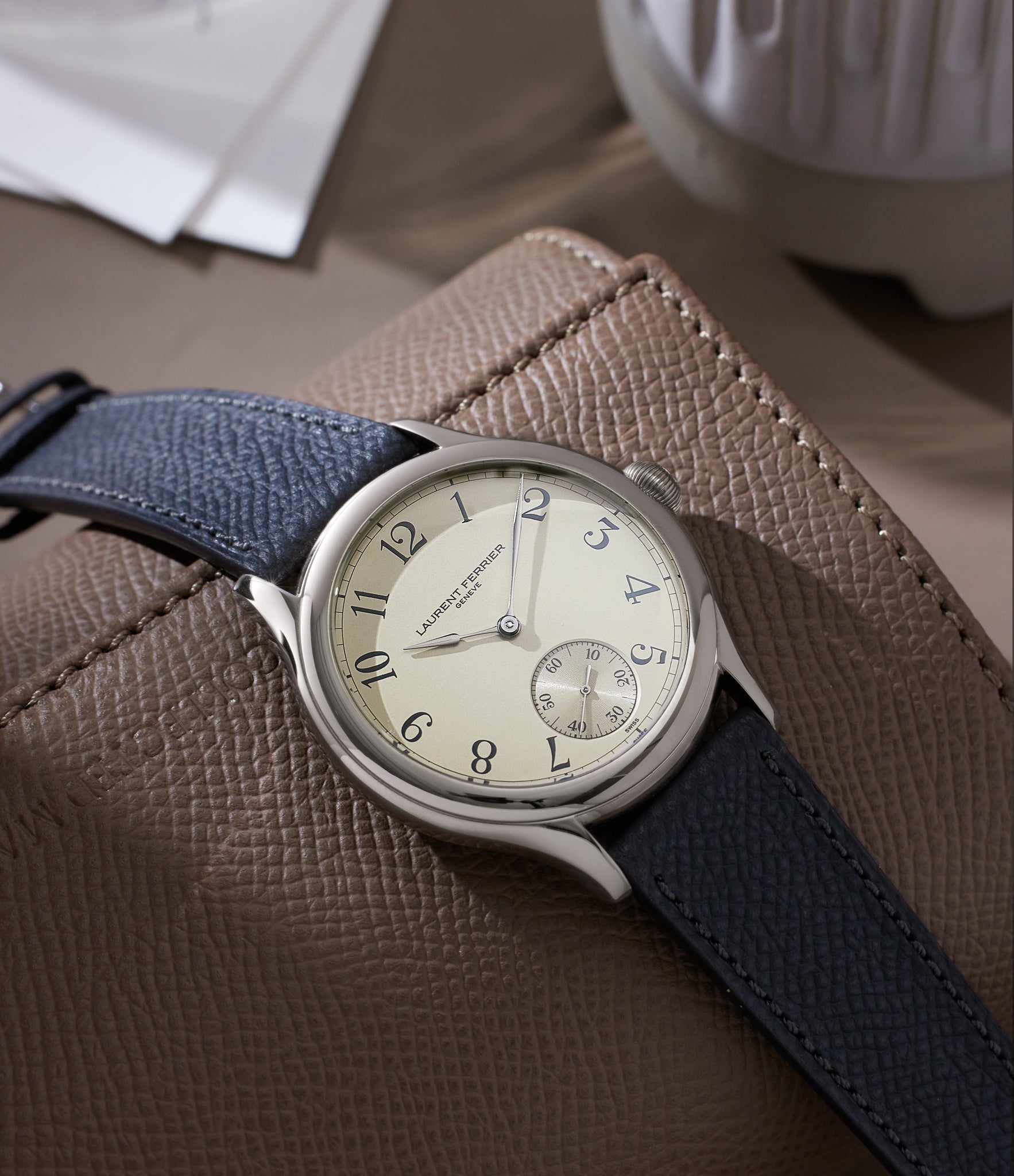 Front Dial | Laurent_Ferrier LCF004.G1.OBN.1 | Micro Rotor | White Gold | A Collected Man | Available Worldwide