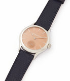 shop Laurent Ferrier Galet Micro-rotor FBN 229.01 steel salmon dial rare watch for sale online at A Collected Man London approved re-seller of independent watchmakers