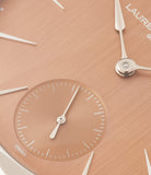 brushed dial Laurent Ferrier Galet Micro-rotor FBN 229.01 steel salmon dial rare watch for sale online at A Collected Man London approved re-seller of independent watchmakers