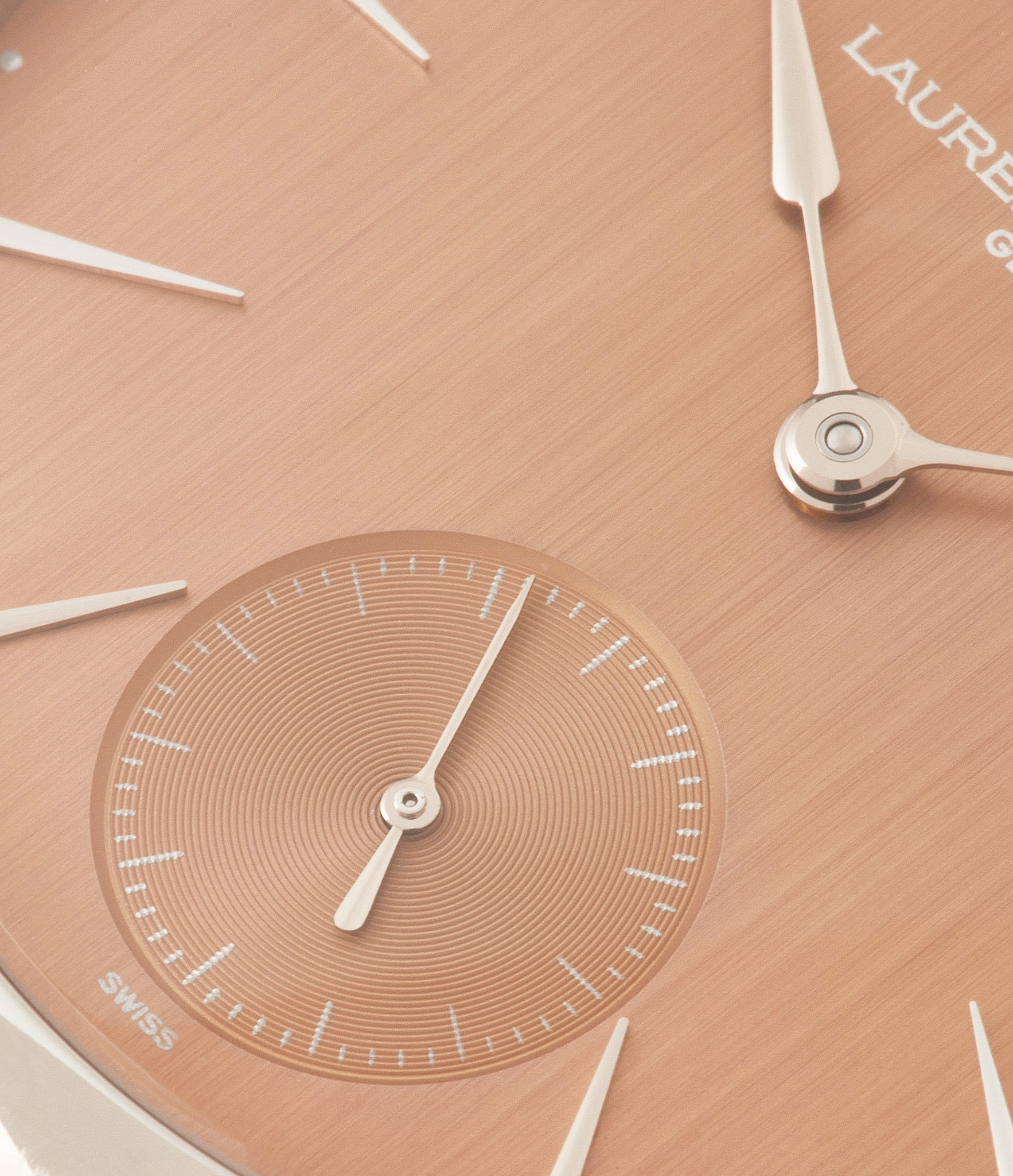 brushed dial Laurent Ferrier Galet Micro-rotor FBN 229.01 steel salmon dial rare watch for sale online at A Collected Man London approved re-seller of independent watchmakers