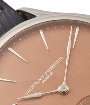 brushed salmon dial Laurent Ferrier Galet Micro-rotor FBN 229.01 steel rare watch for sale online at A Collected Man London approved re-seller of independent watchmakers
