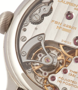 automatic FBN 229.01 Laurent Ferrier Galet Micro-rotor steel salmon dial rare watch for sale online at A Collected Man London approved re-seller of independent watchmakers