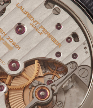 Micro-rotor FBN 229.01 Laurent Ferrier Galet steel salmon dial rare watch for sale online at A Collected Man London approved re-seller of independent watchmakers