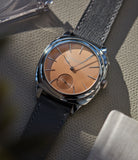 selling Laurent Ferrier Galet Square Micro-rotor salmon dial steel pre-owned watch for sale online at A Collected Man London UK specialist of independent watchmakers