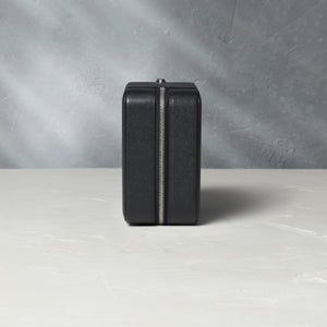 London, six-watch box with compartment, black, saffiano leather | Buy at A Collected Man | Available Worldwide