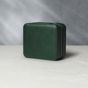 Six-watch box in emerald-green Saffiano leather | Available Worldwide | A Collected Man