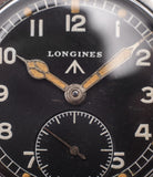 black dial Longines WWW MoD British military vintage watch F6870 for sale online at A Collected Man London vintage watches specialist 