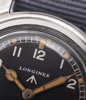broad arrow Longines WWW MoD British military vintage watch F6870 for sale online at A Collected Man London vintage watches specialist 