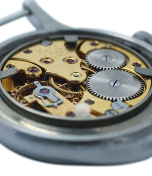 manual-winding Longines 12.68Z Cal. Z68.12 vintage W.W.W. Dirty Dozen British military MoD steel chronometer-graded watch for sale online at A Collected Man London vintage military watch specialist