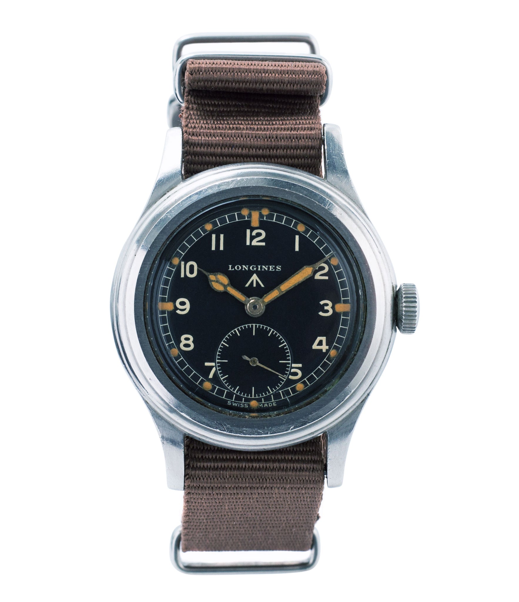 buy Longines W.W.W. Dirty Dozen British military MoD steel chronometer-graded watch for sale online at A Collected Man London vintage military watch specialist