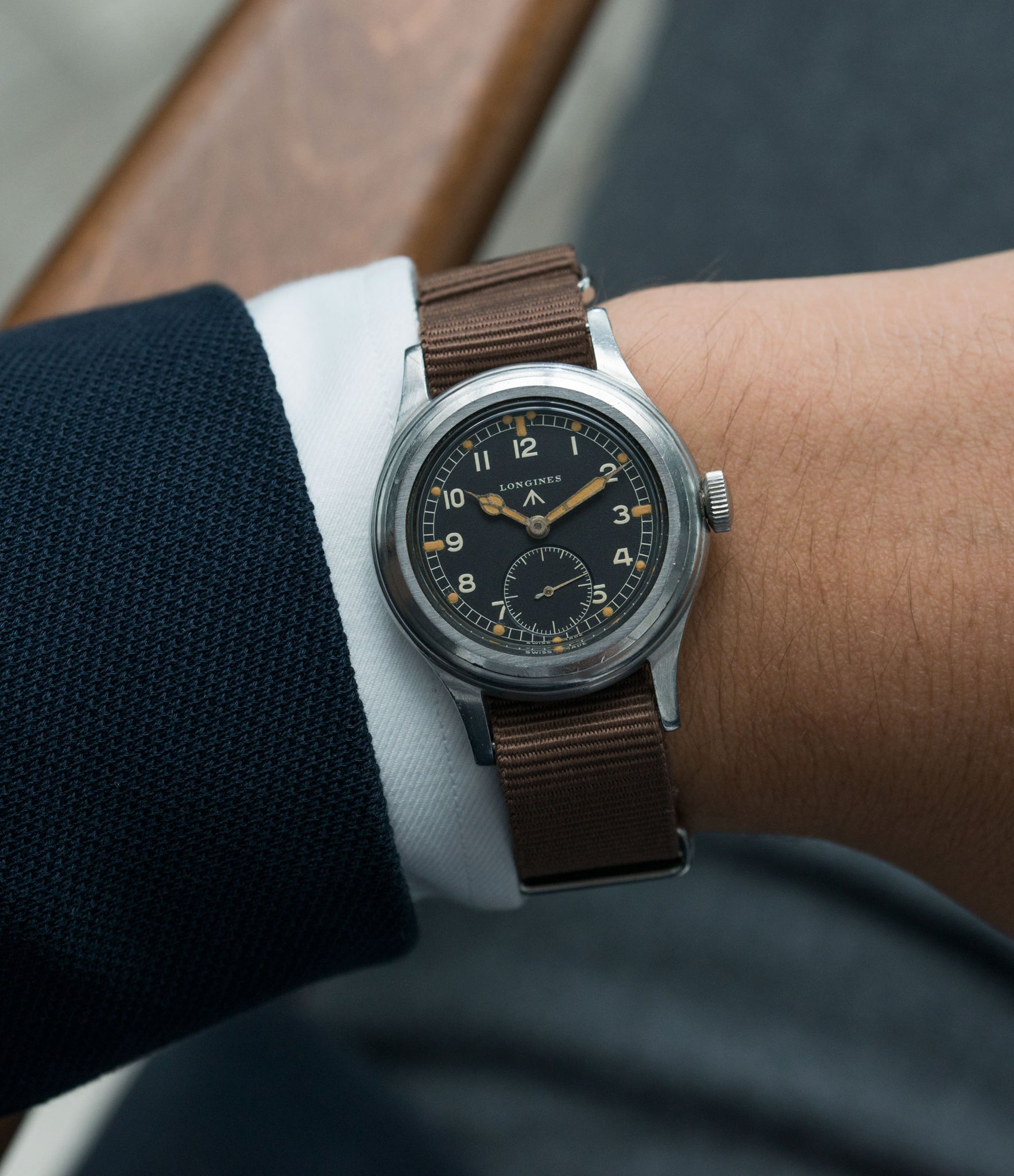 Longines military watch for sale discount